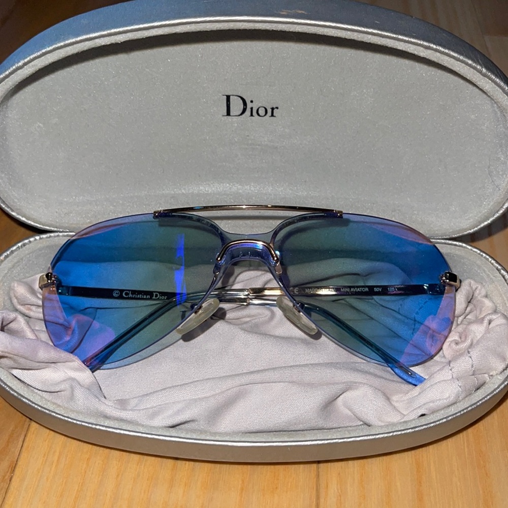 Vintage Blue Dior Sunglasses